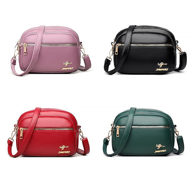 Leather Bag Dome Crossbody Shoulder PU