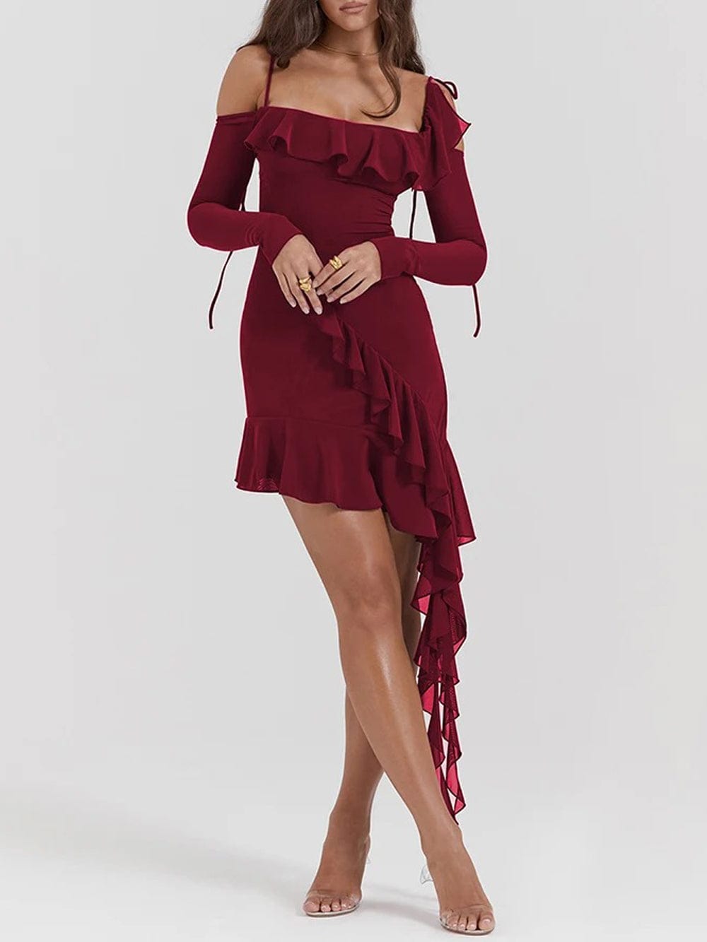 Backless Bodycon Ruffle - Fashionpara