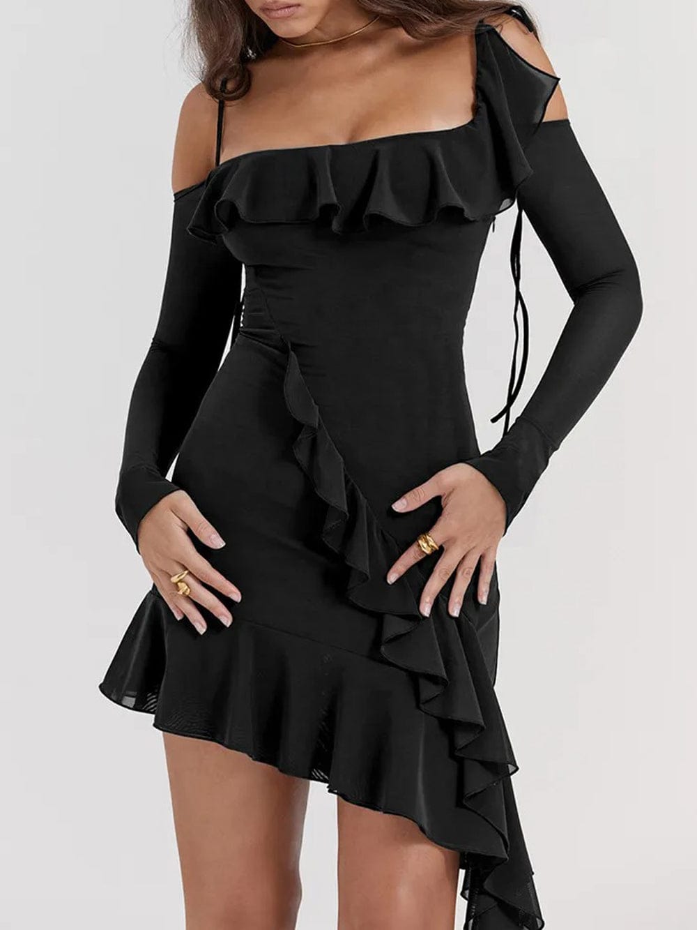 Backless Bodycon Ruffle - Fashionpara