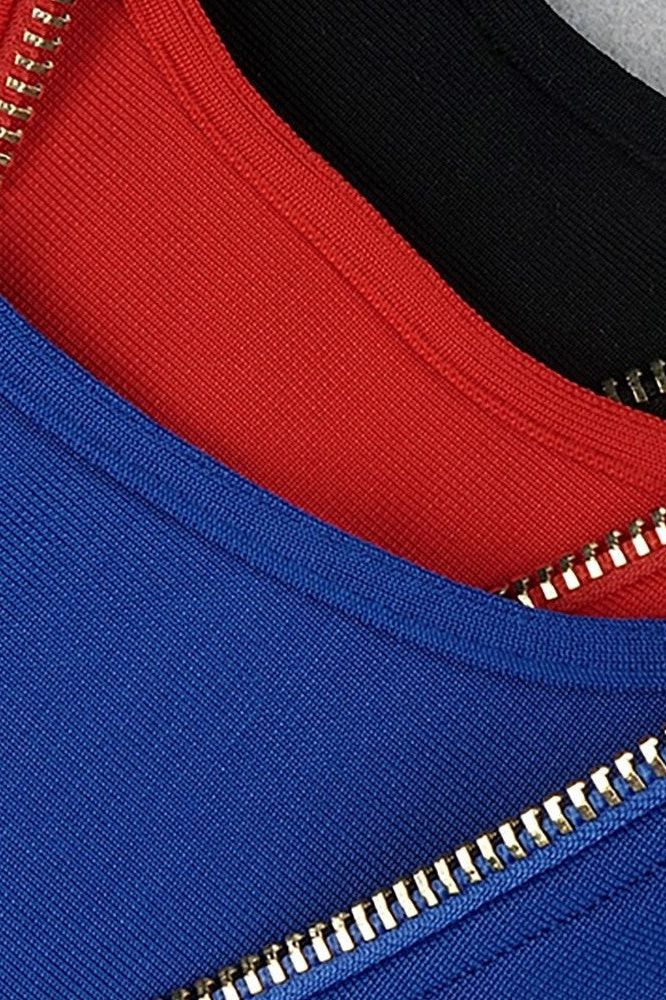 Lyn Long Sleeve Bandage Dress - Royal Blue - Fashionpara