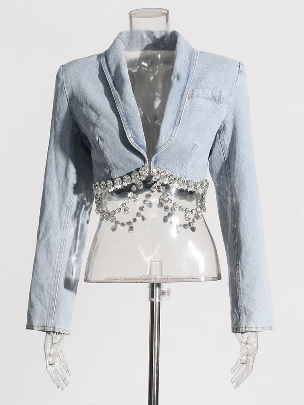 Diamond Denim Jacket - Fashionpara