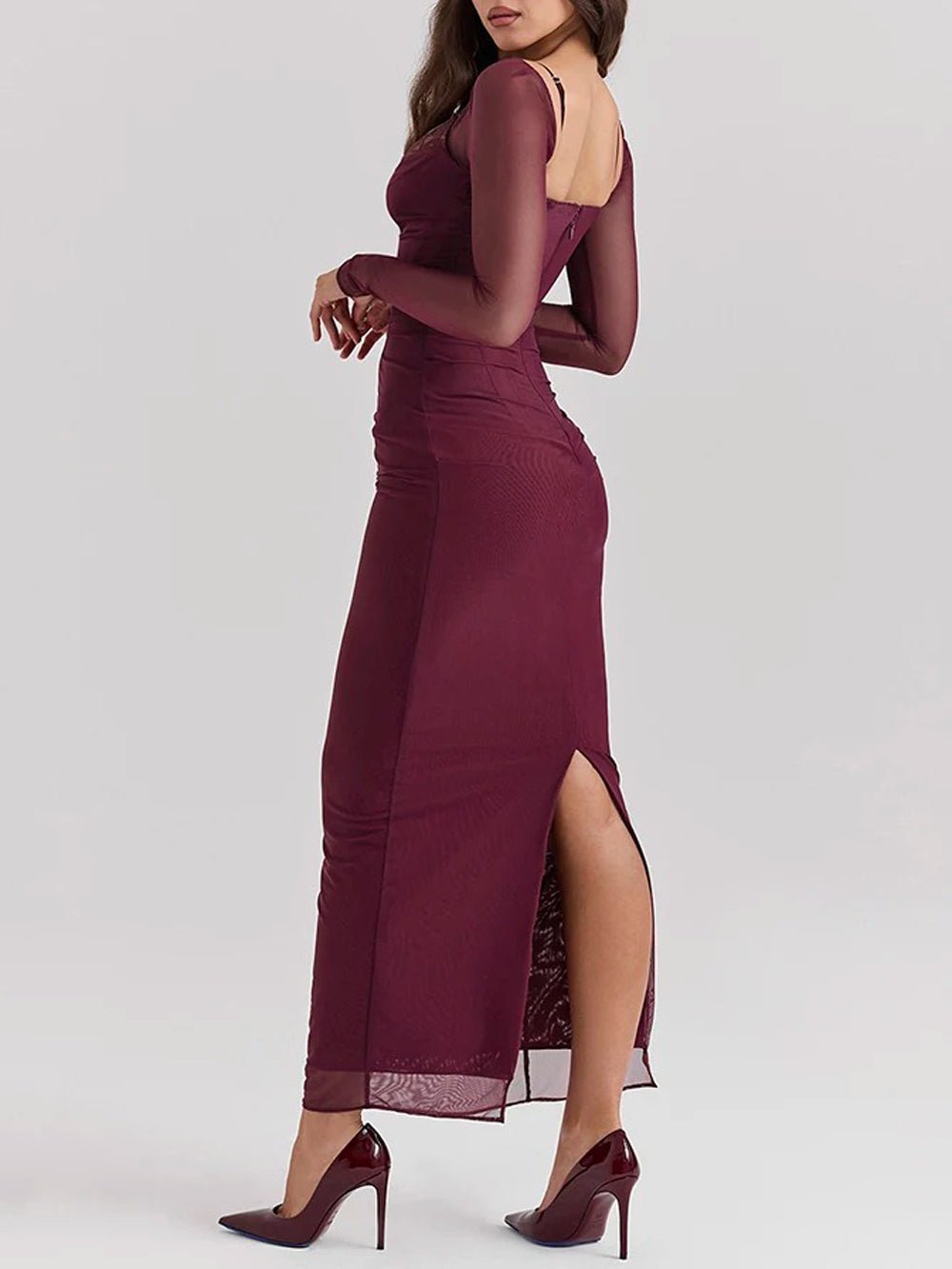 Backless Maxi Dress - Fashionpara