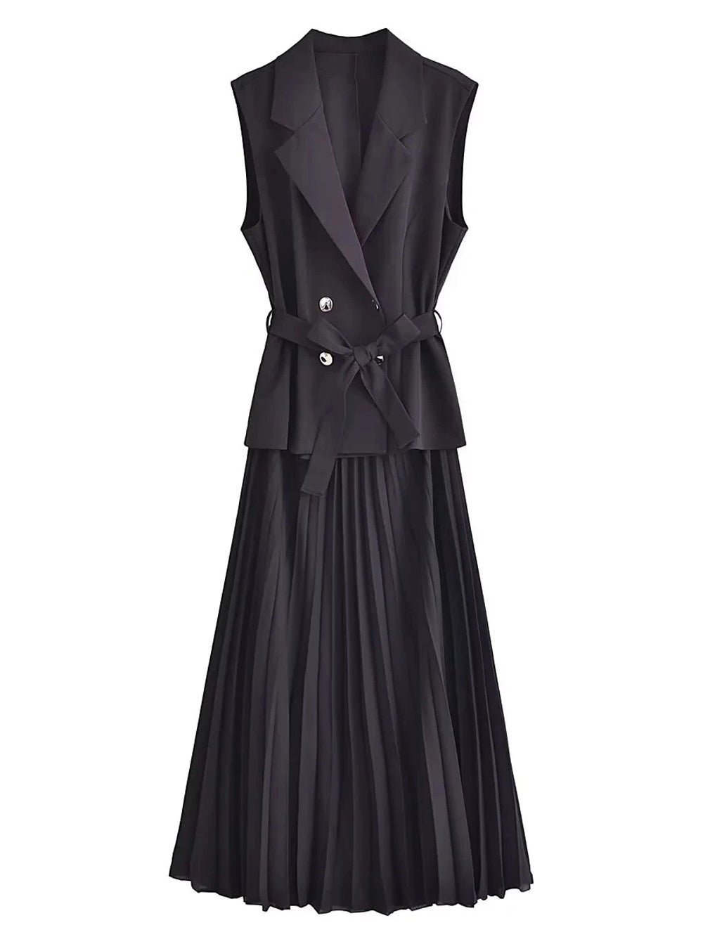 Sleeveless Midi Dress - Fashionpara