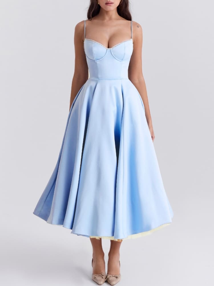 Cinderella Blue Tulle Midi Dress - View 5