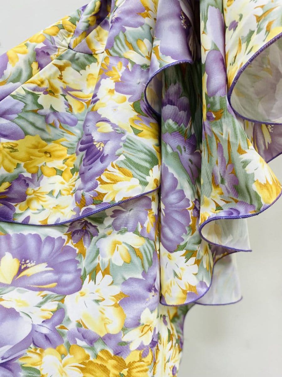 Asymmetrical Ruffle Maxi - Fashionpara