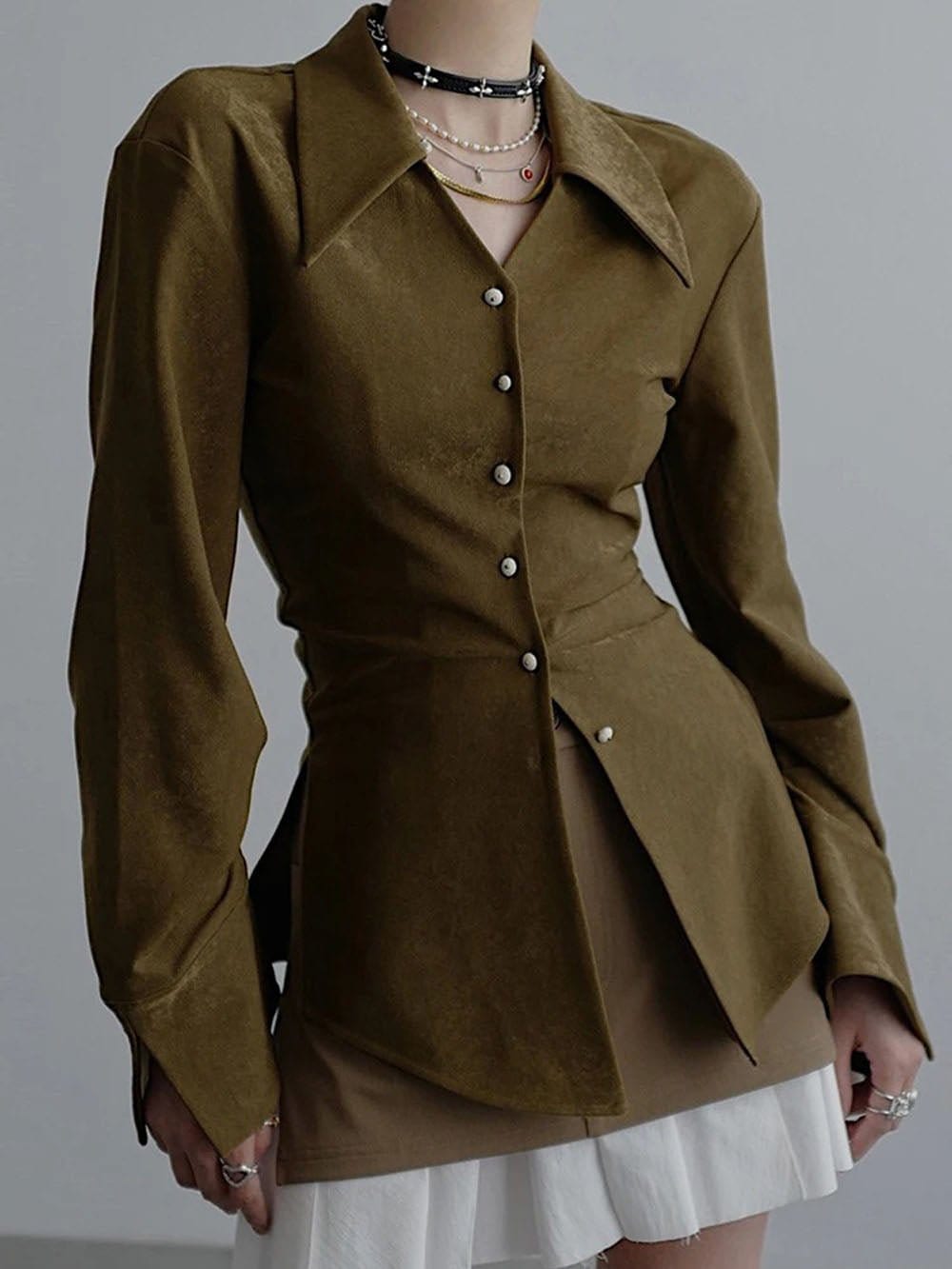 Single Breasted Blouse - Fashionpara