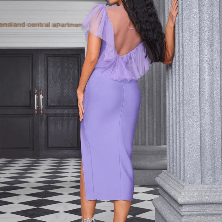 KittenAlarm - Marie Side Slit Midi Dress