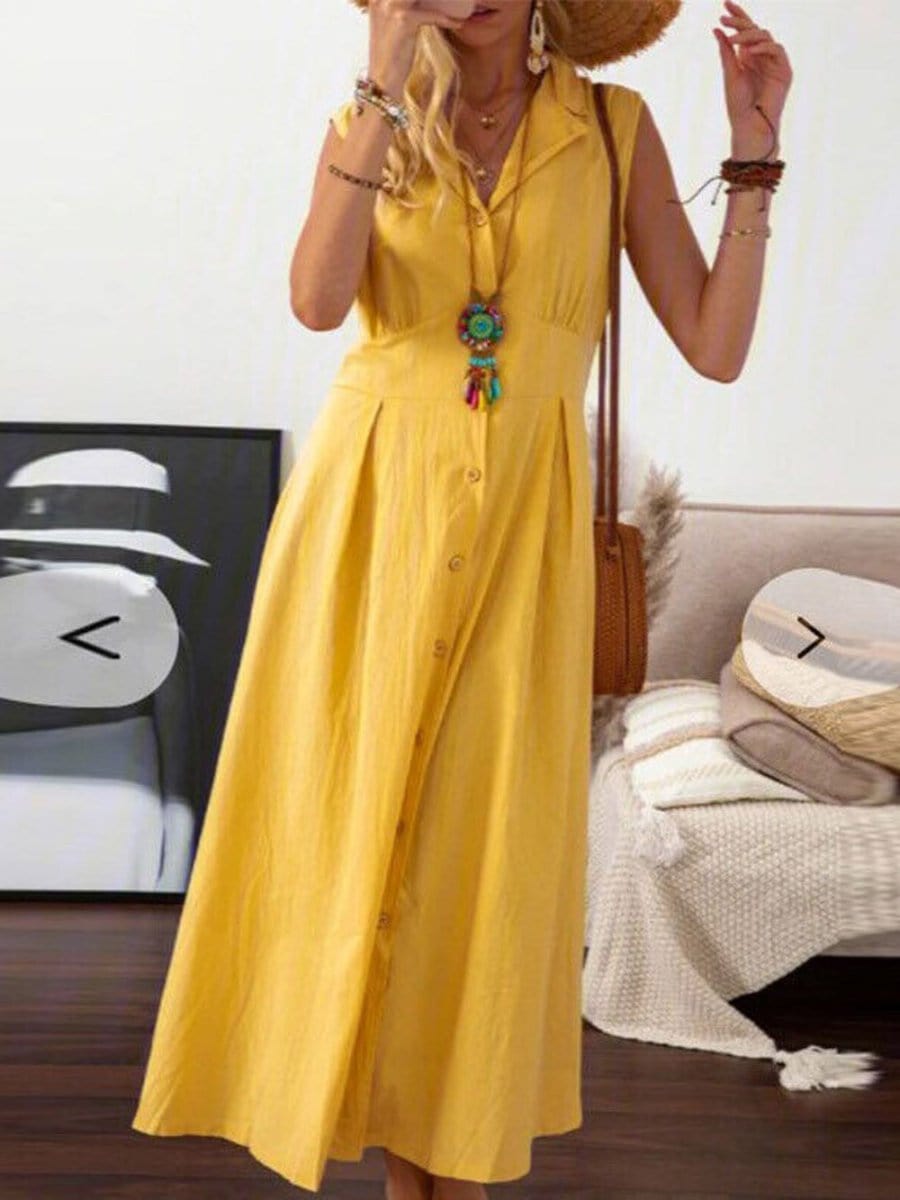Hemp Maxi Dress - Fashionpara