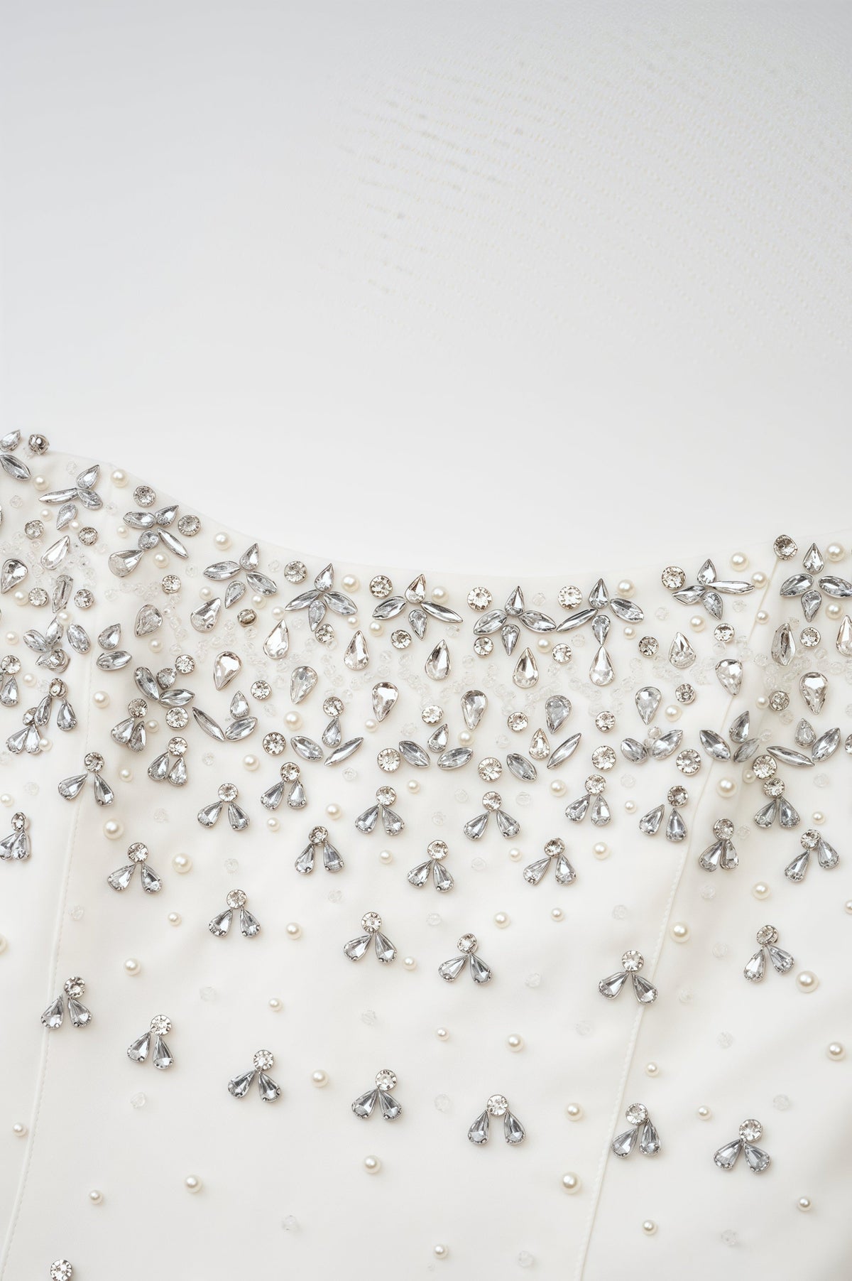 Strapless Beaded Fan Bodice A-Line Midi Dress - View 8