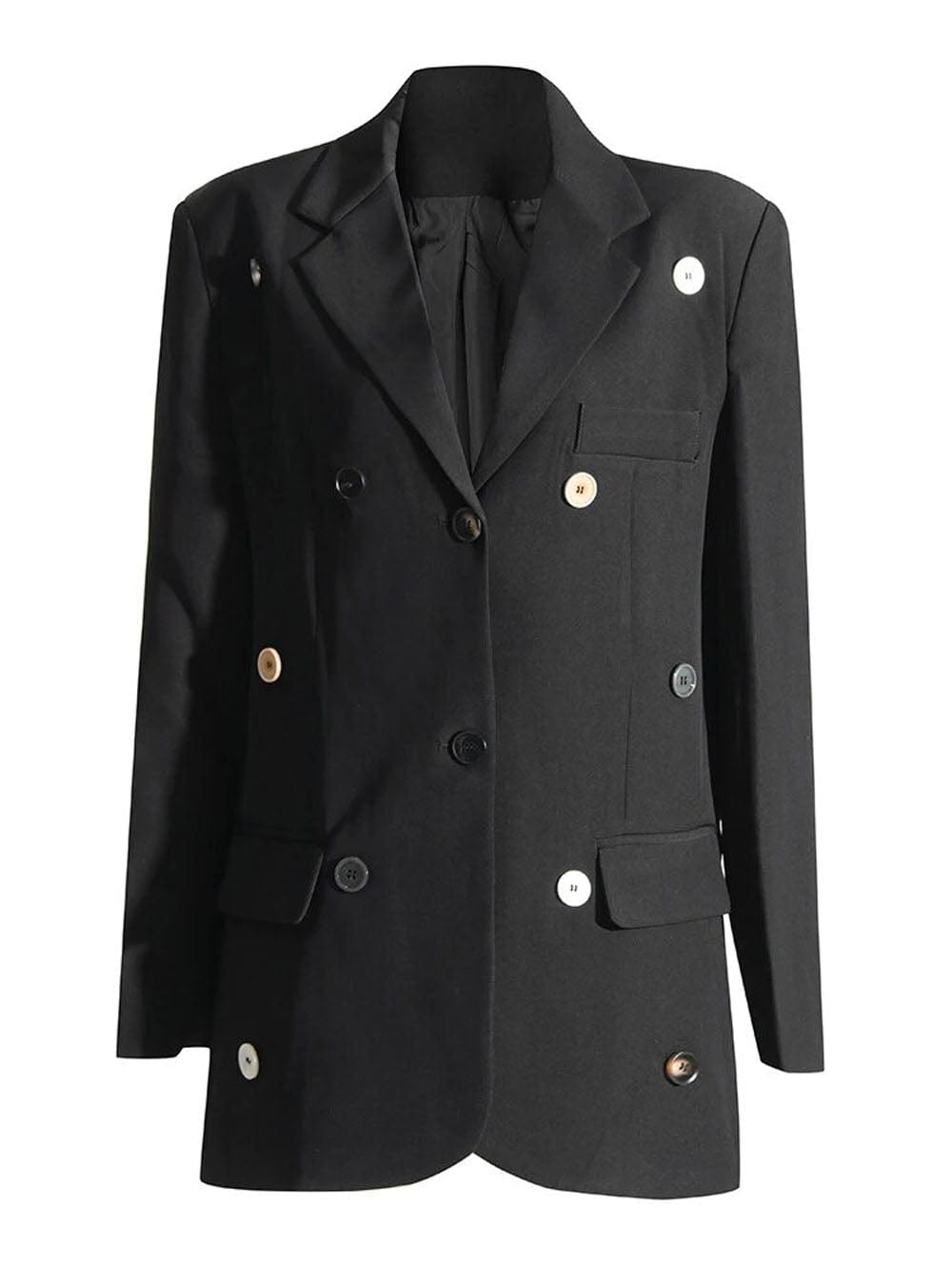 Button Autumn Blazer - Fashionpara