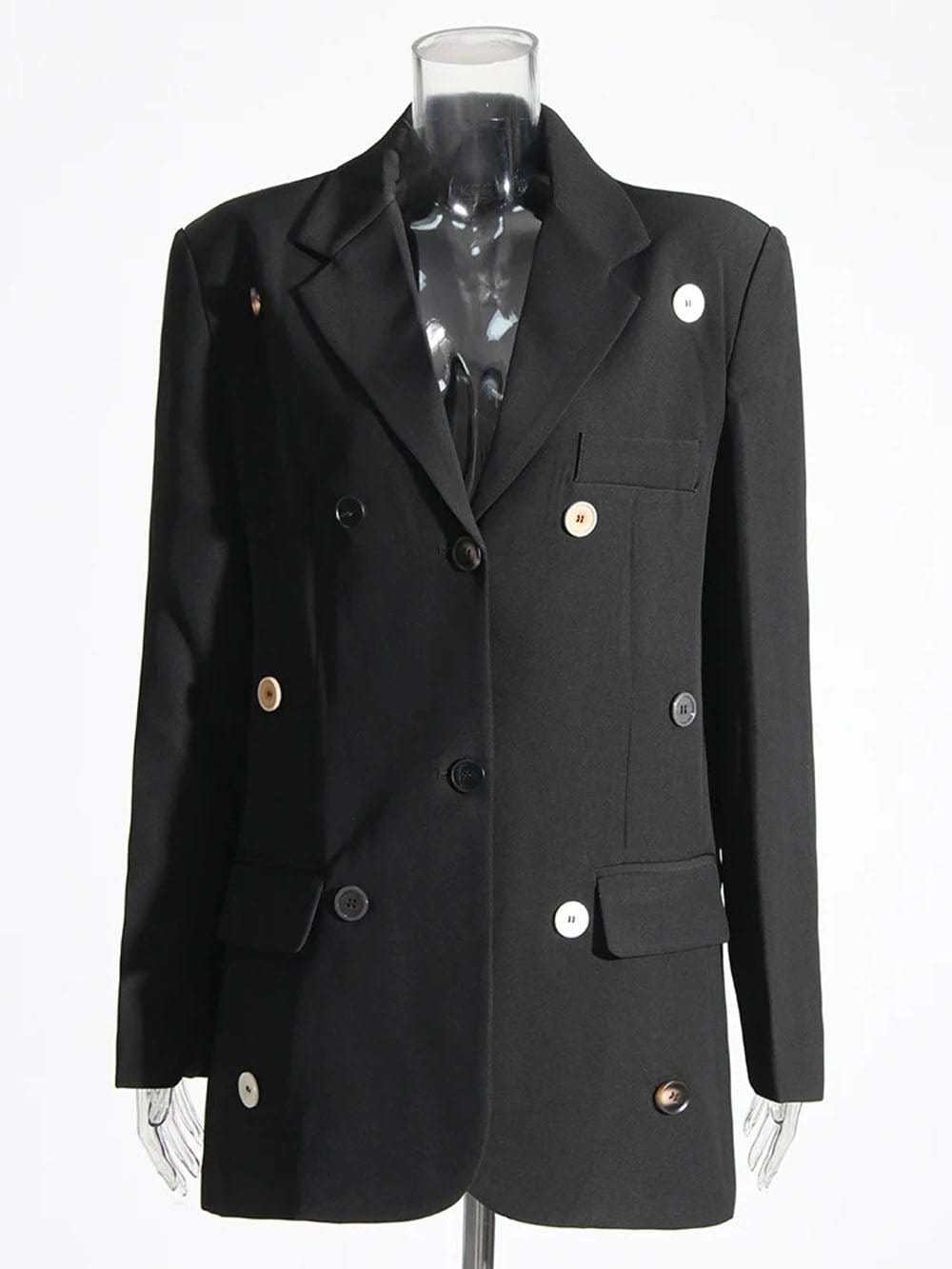 Button Autumn Blazer - Fashionpara