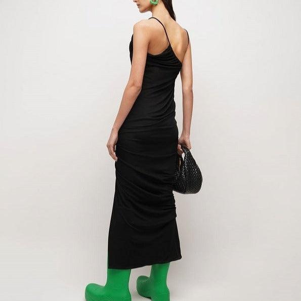 KittenAlarm - Minda One Shoulder High Slit Dress