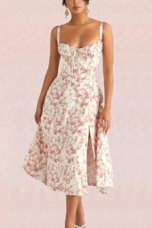 Missy Bodycon Day Midi Dress - Blush Pink - Fashionpara