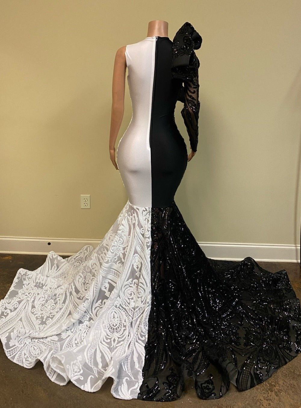 Mix Color Mermaid Prom Dress Sequins Long - Fashionpara