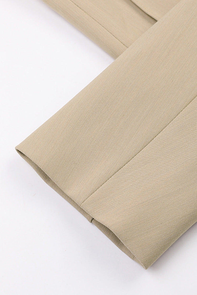 Modern Lapel Padded Shoulder Cinched Waist Belted Micro Mini Blazer Dress - Fashionpara