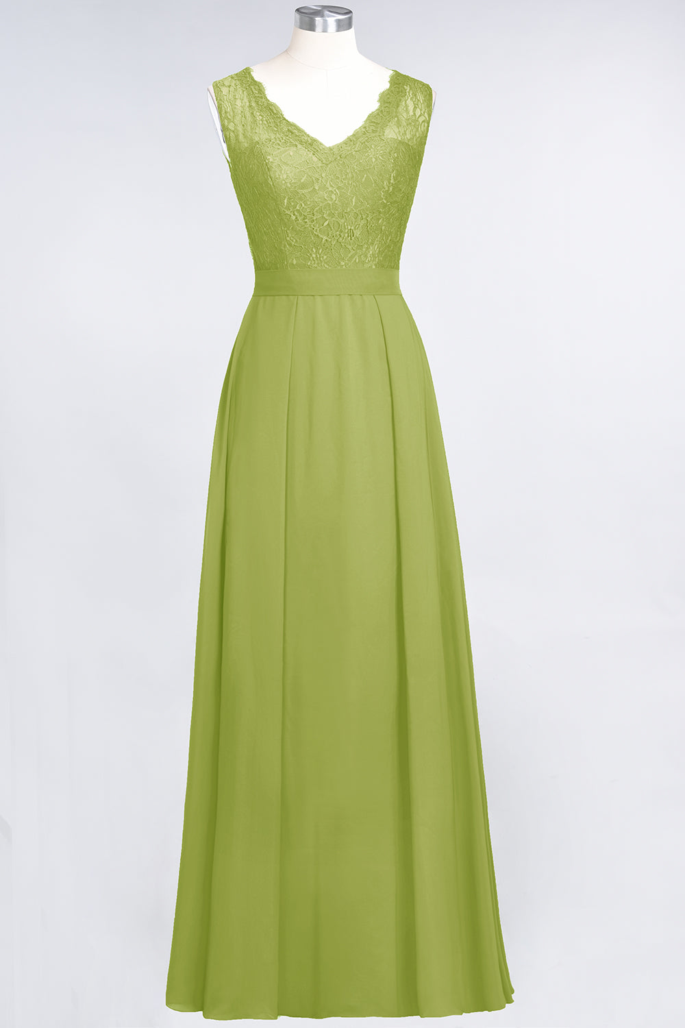 Modest Chiffon V-Neck Burgundy Lace Bridesmaid dresses