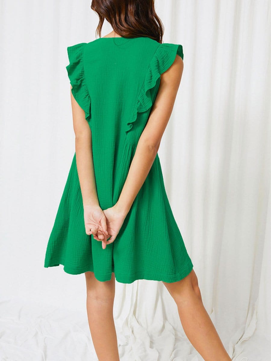 Breasted Mini Dress - Fashionpara