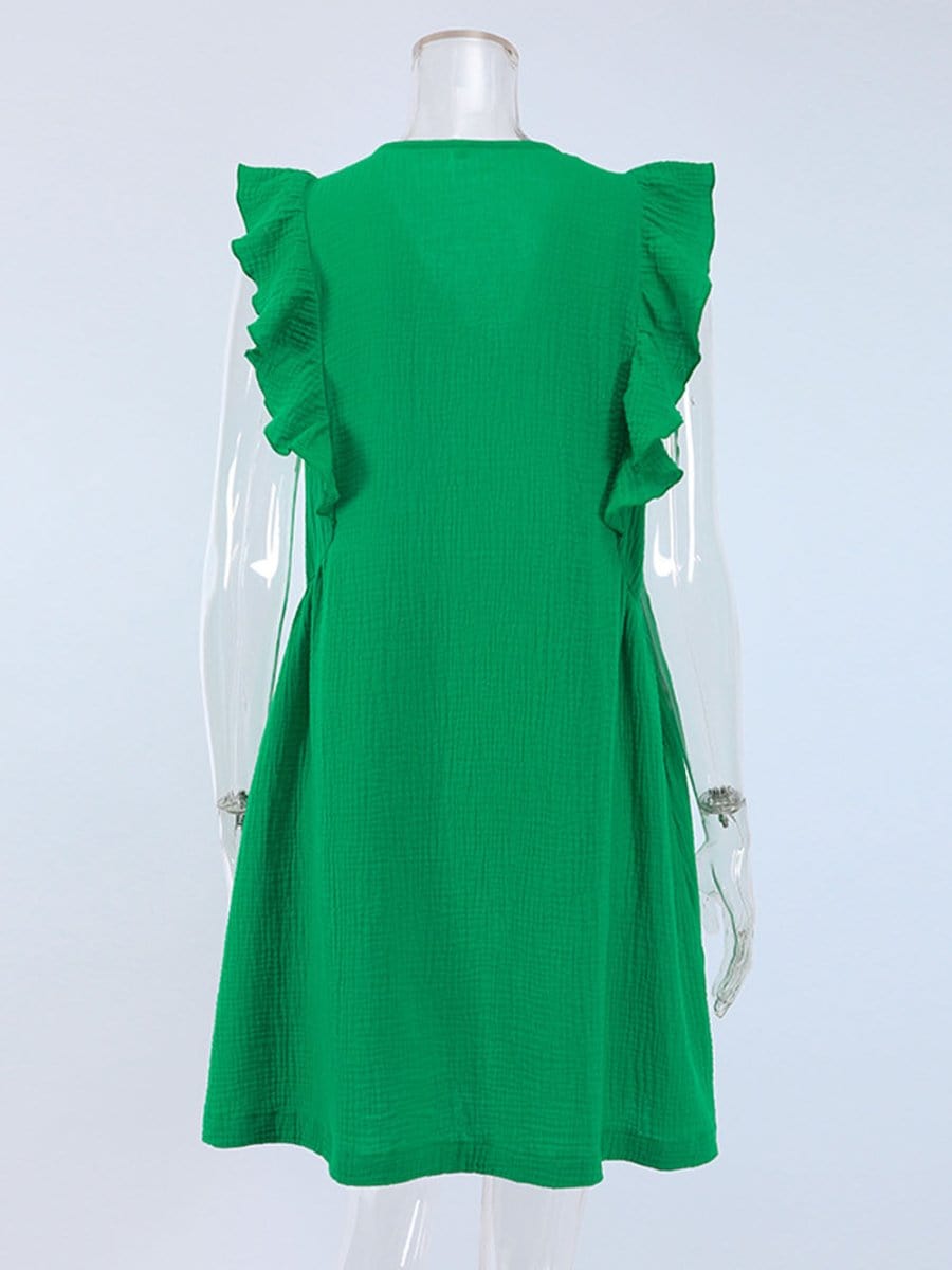 Breasted Mini Dress - Fashionpara