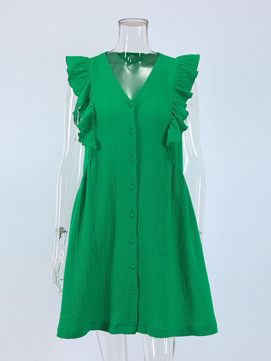 Breasted Mini Dress - Fashionpara