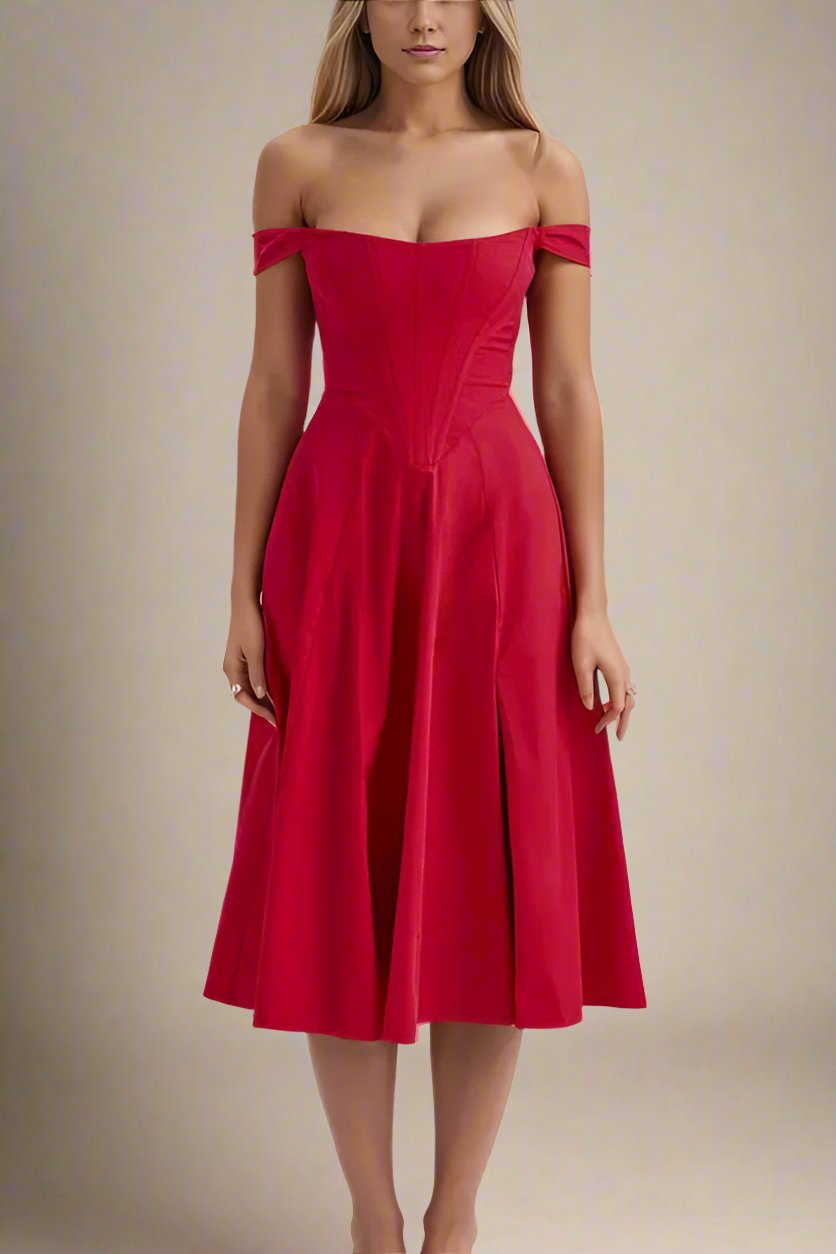 Monique Bodycon Dress - Lipstick Red - Fashionpara
