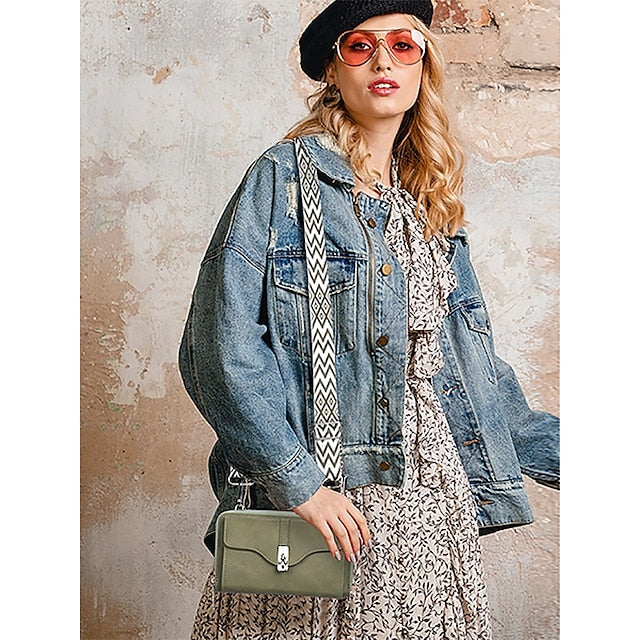 Crossbody Faux Geometric Bag Pattern with Leather