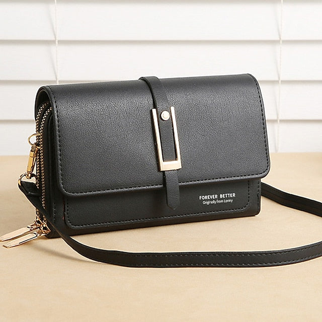 PU Crossbody Phone Bag Mobile Leather Wallet