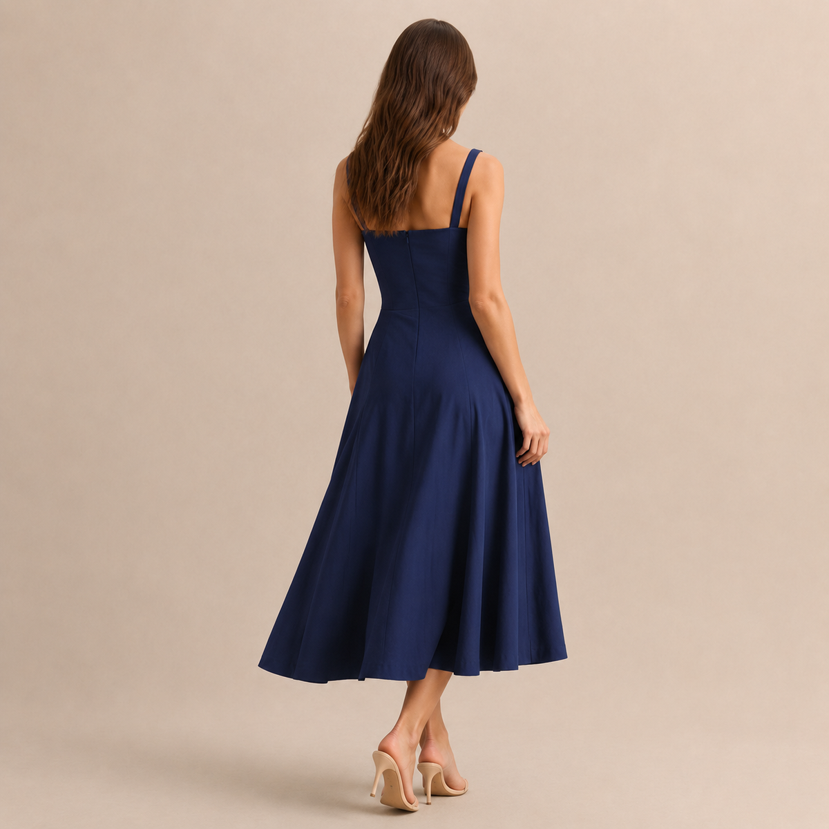 Sweetheart Neck Corset Bodice High Split Maxi Dress 7