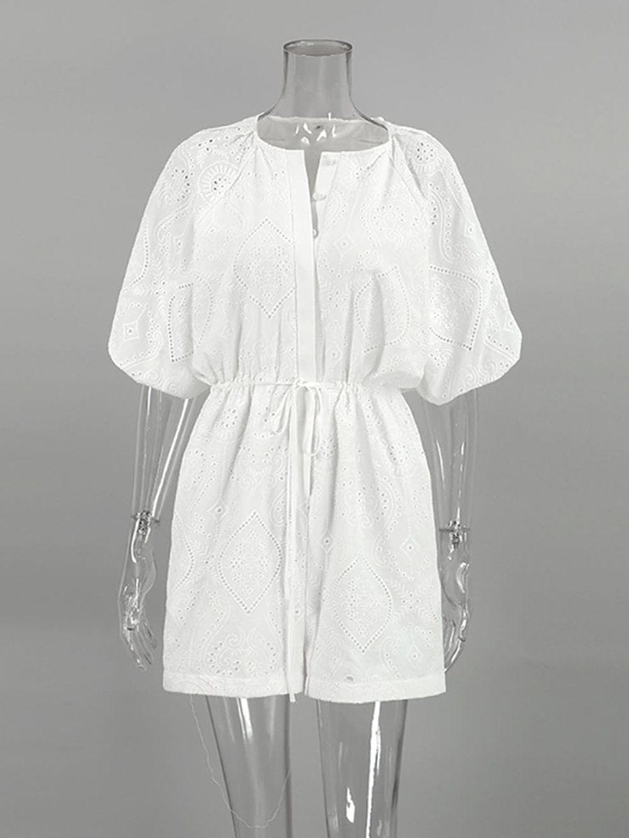 Hollow Out Playsuit - Fashionpara