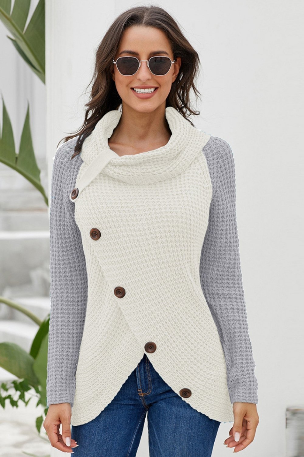 RadyRin Asymmetrical Cardigan for Effortless Elegance