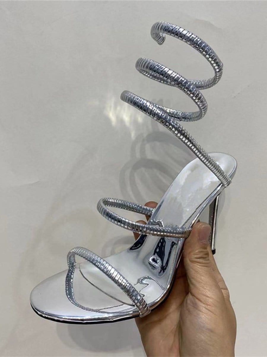 Nia Ankle Snake Strap Heel - Fashion Pov