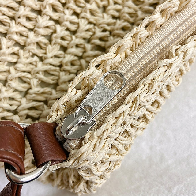 Summer Crossbody Woven Boho Natural Bag Straw