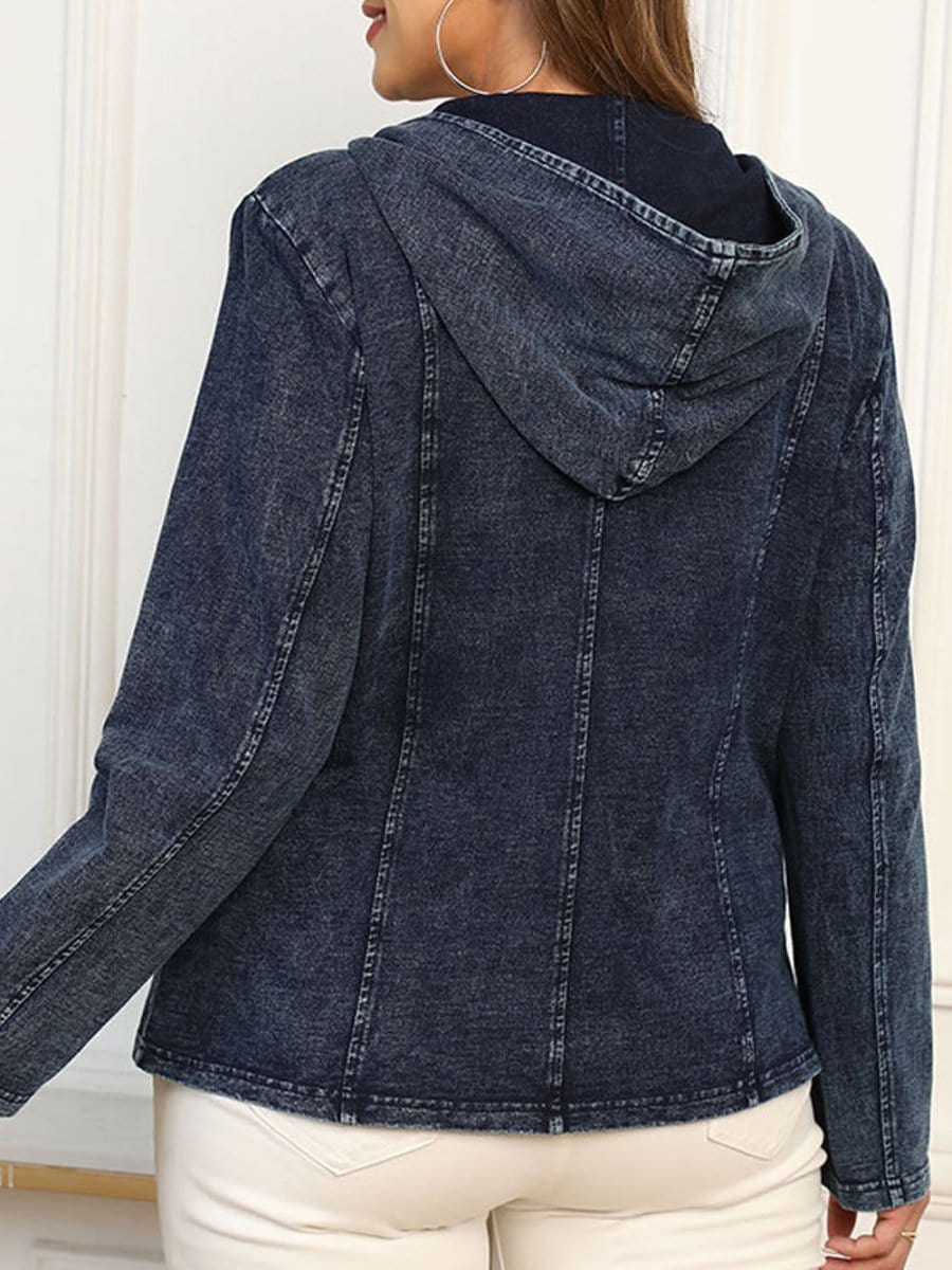Denim Hooded Jacket - Fashionpara