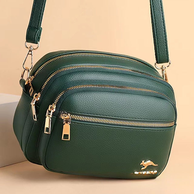 Leather Bag Dome Crossbody Shoulder PU