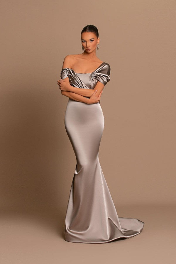 Off-the-Shoulder Prom Dress Long Mermaid - Fashionpara