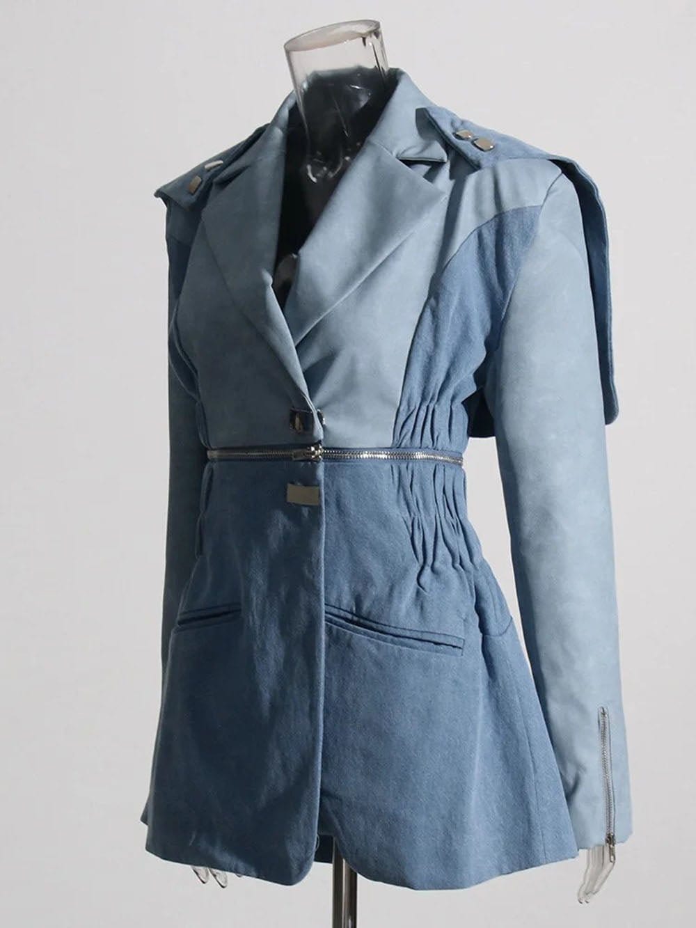 Zipper Blazer - Fashionpara