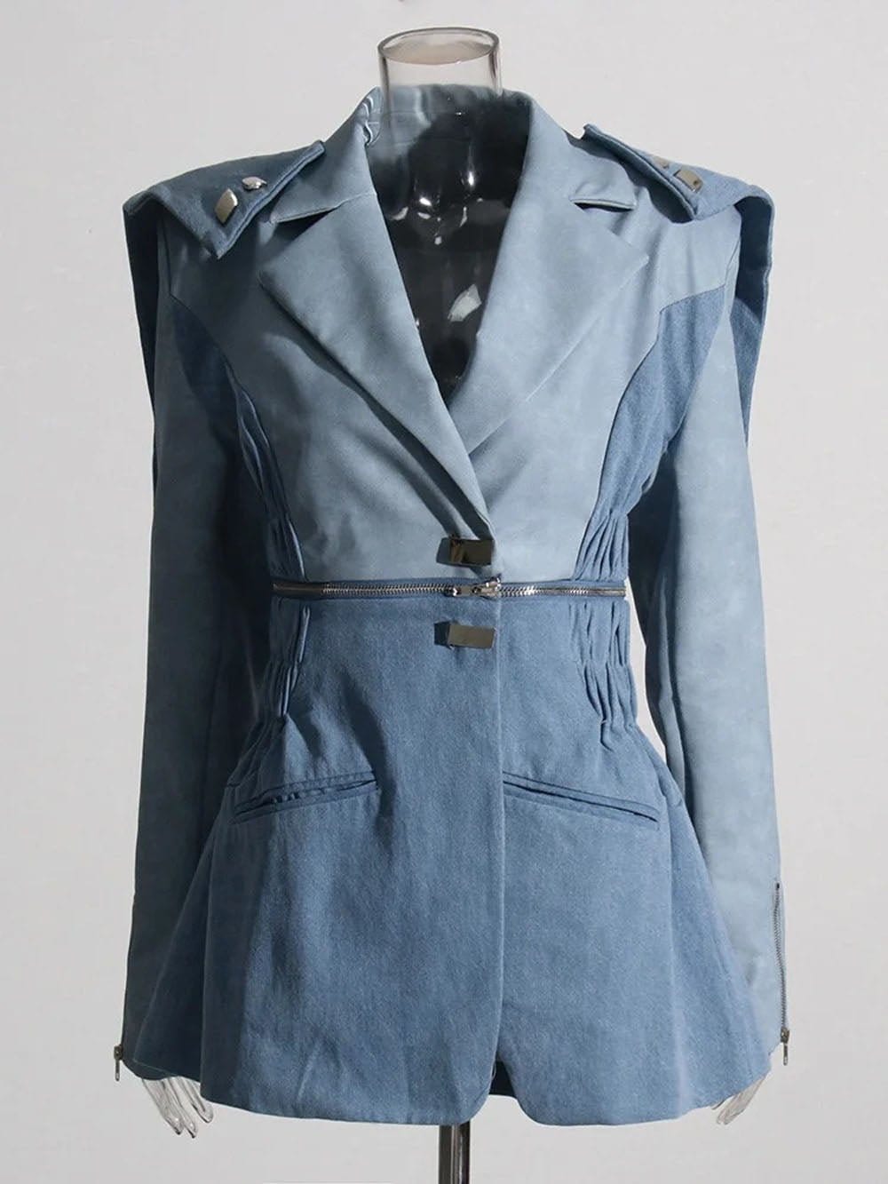 Zipper Blazer - Fashionpara