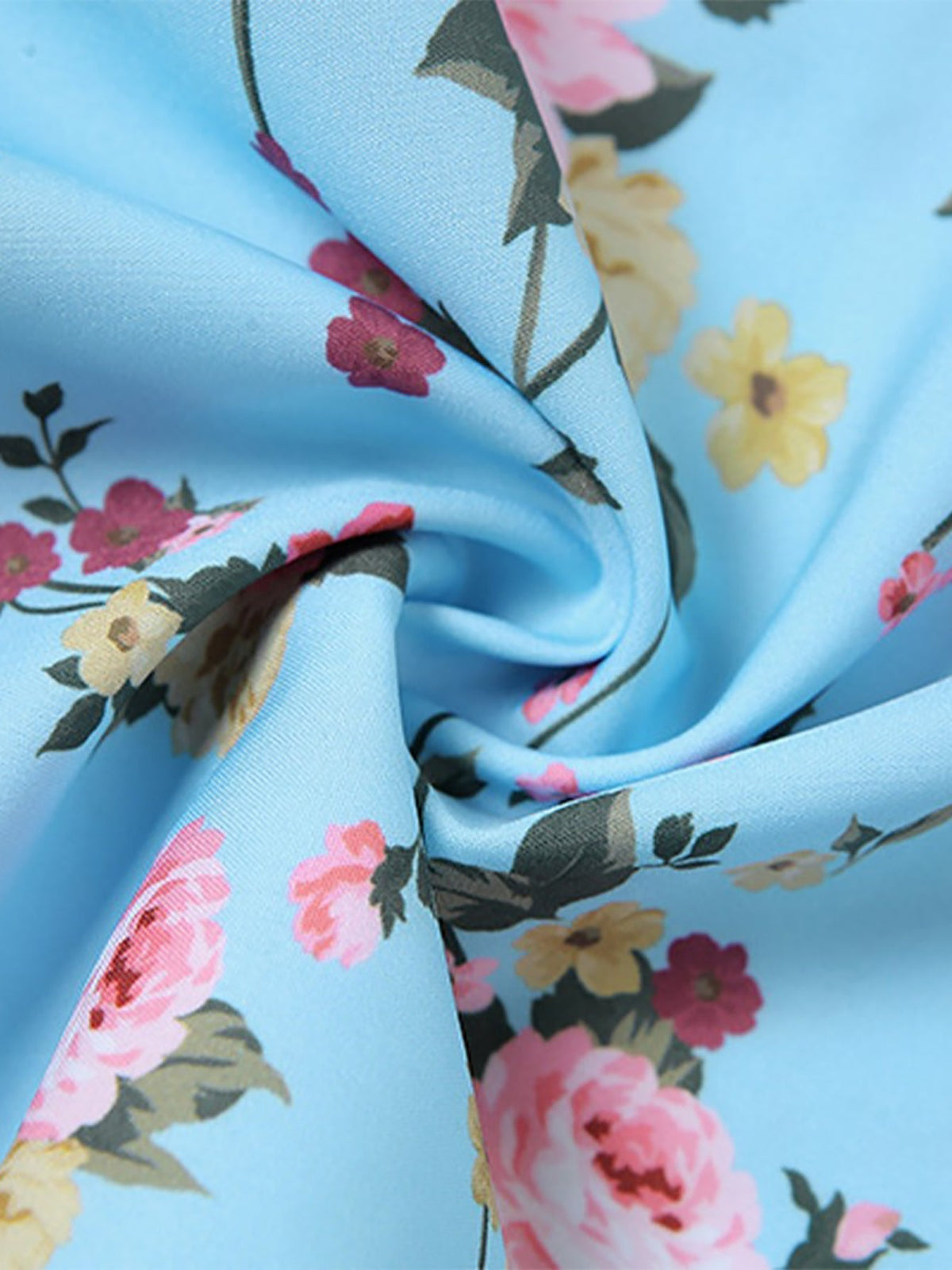 KittenAlarm - one shoulder wrapped chest buttock temperament floral dress