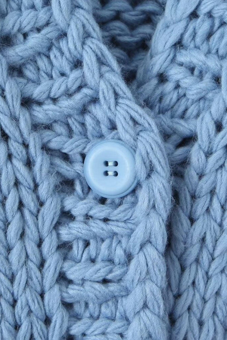 Rosedress Oversized 3D Flower V Neck Crochet Knit Cardigan