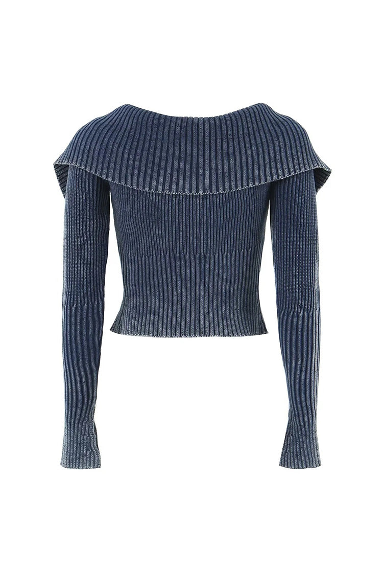 Rosedress Oversized Knit Ribbed Crop Cardigan with Zipper