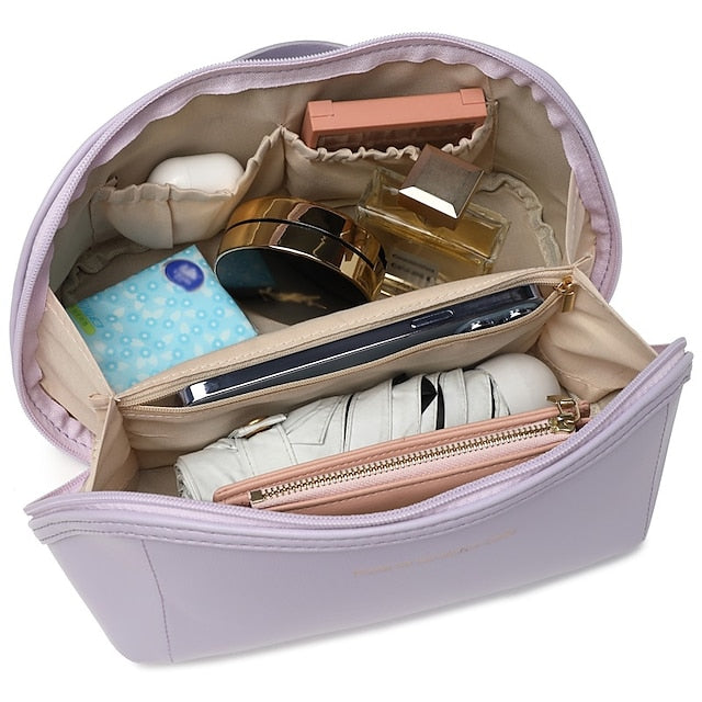 Cosmetic Makeup Handbag Leather PU Bag Travel