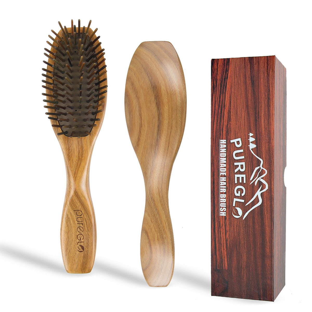 Natural Green Sandalwood Hair Brush