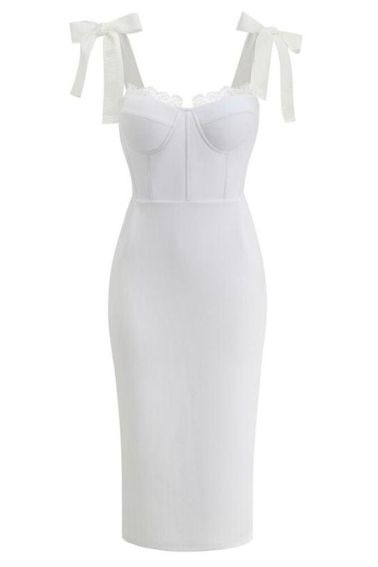 Payton Bandage Dress - Pearl White - Fashionpara