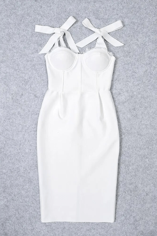 Payton Bandage Dress - Pearl White - Fashionpara