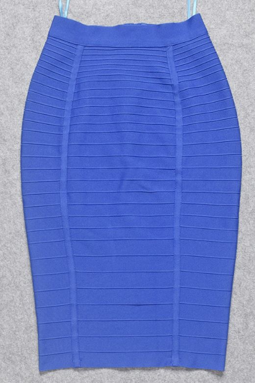 Pencil High Waist Bandage Knee Length Knitted Skirt - Tan Brown - Fashionpara