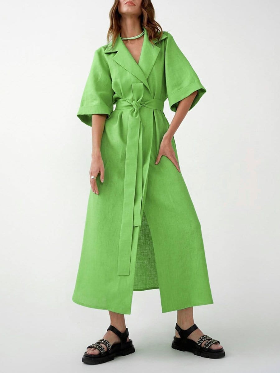 Belt Midi Dress - Fashionpara