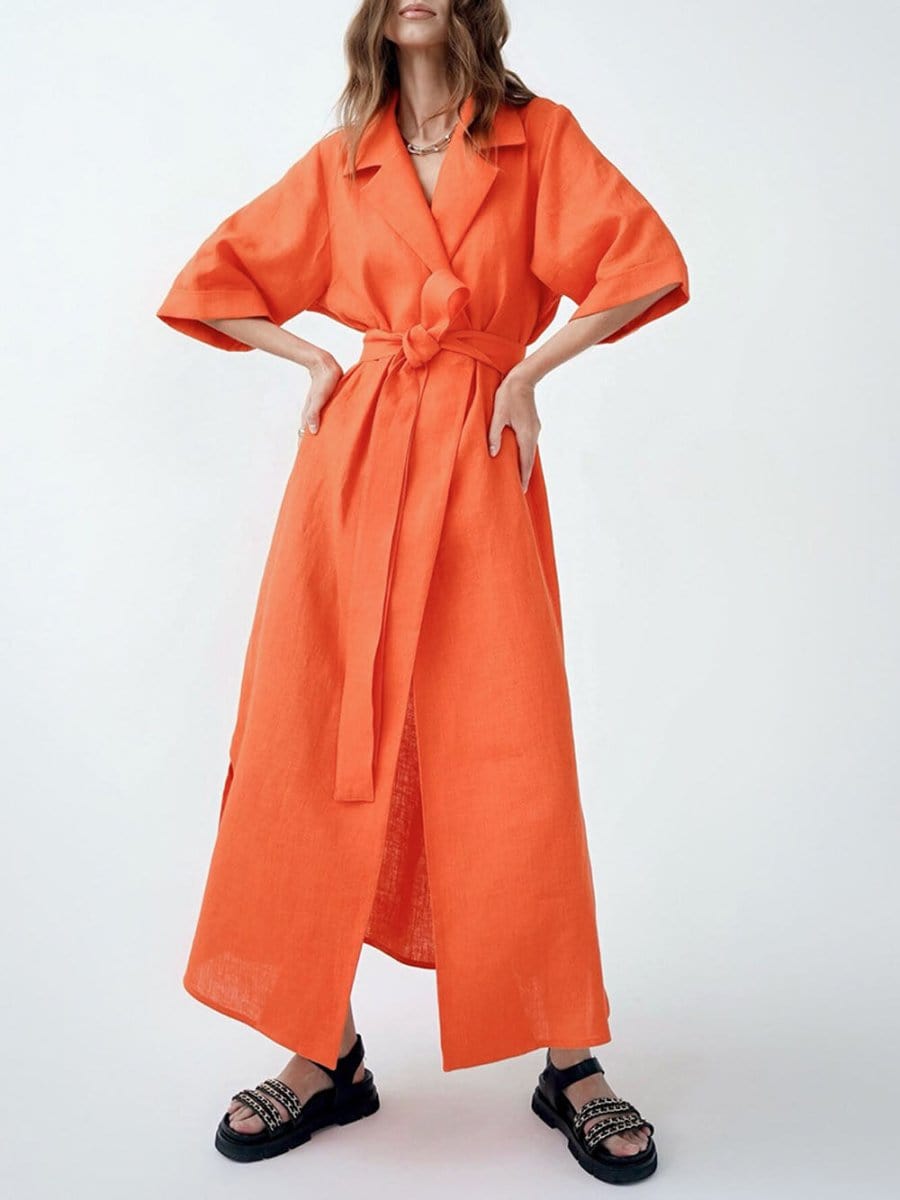 Belt Midi Dress - Fashionpara