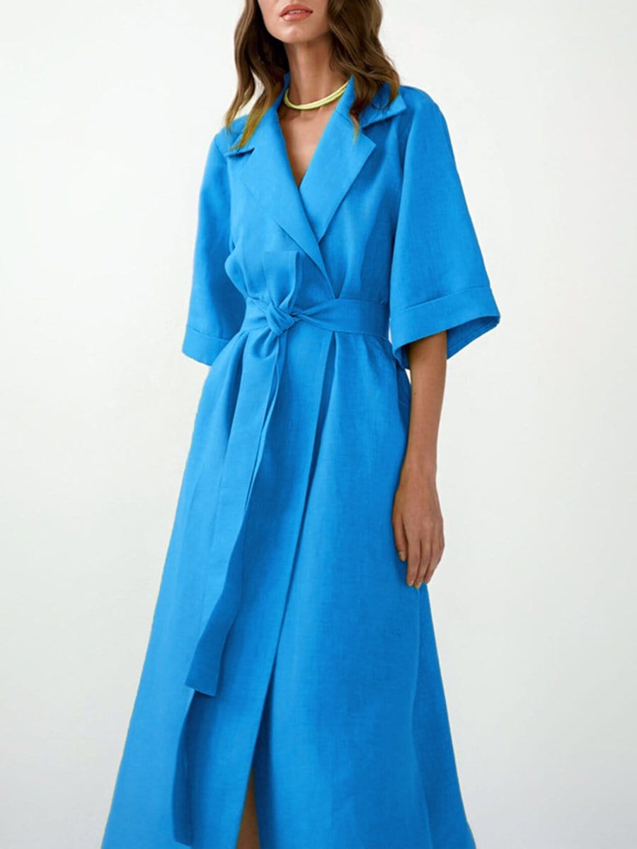 Belt Midi Dress - Fashionpara