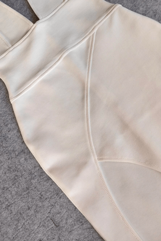 Pia Bandage Midi Dress - Pearl White - Fashionpara