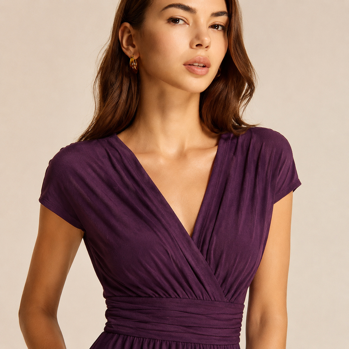 V-Neck Flutter Sleeve Fit and Flare Mini Dress 8