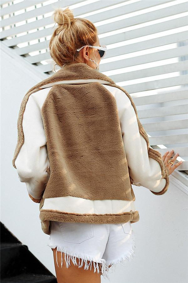 Luxurious Plush Faux Fur Zipper Jacket for Cozy Style